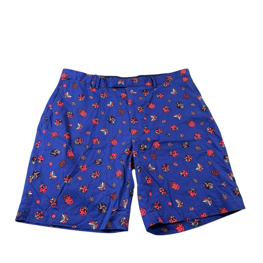 RLX Ralph Lauren Blue Ladybug AOP Performance Golf Chino Shorts Mens 38